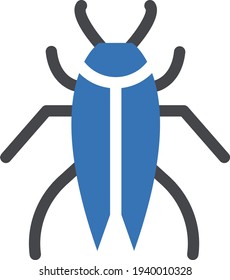 insect vector glyph color icon