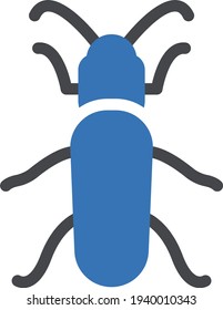insect vector glyph color icon