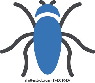 insect vector glyph color icon