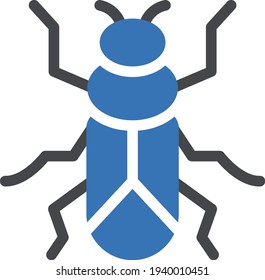 insect vector glyph color icon
