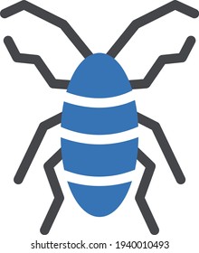 insect vector glyph color icon