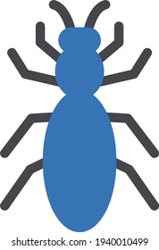 insect vector glyph color icon