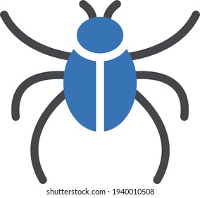 insect vector glyph color icon