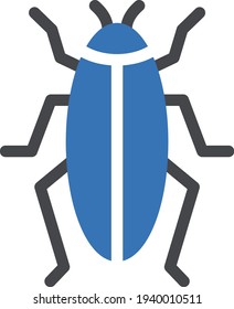 insect vector glyph color icon