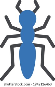 insect vector glyph color icon
