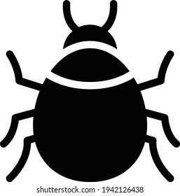 insect vector glyph flat icon