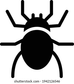 insect vector glyph flat icon
