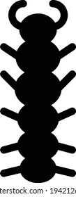 insect vector glyph flat icon