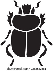 Insect Vector Stencil, Black and White