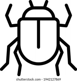 insect vector thin line icon