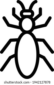 insect vector thin line icon