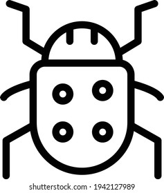 insect vector thin line icon