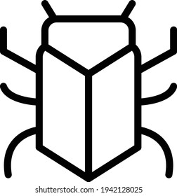 insect vector thin line icon