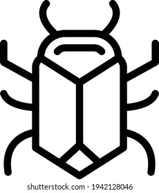 insect vector thin line icon