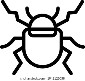 insect vector thin line icon