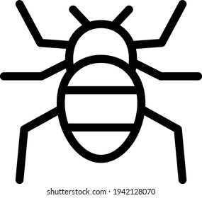 insect vector thin line icon
