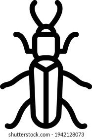 insect vector thin line icon