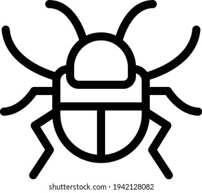 insect vector thin line icon