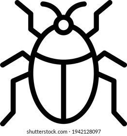 insect vector thin line icon