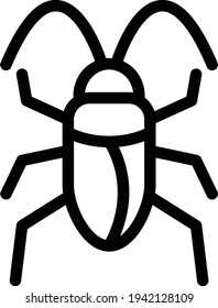 insect vector thin line icon