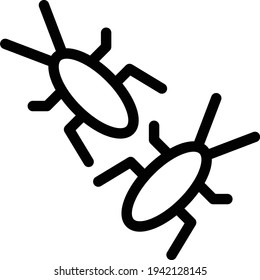 insect vector thin line icon