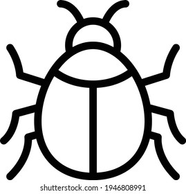 insect vector thin line icon