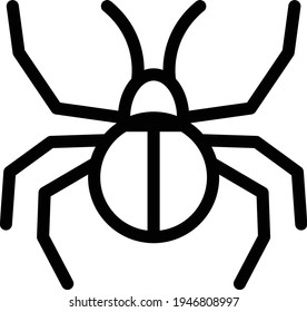 insect vector thin line icon