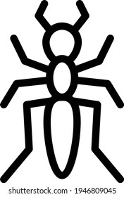 insect vector thin line icon
