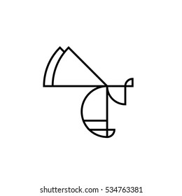 insect wasp illustration of a logos in the style modern design painted in minimalism art