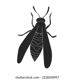 Insect wasp vector icon.Black vector icon isolated on white background insect wasp .