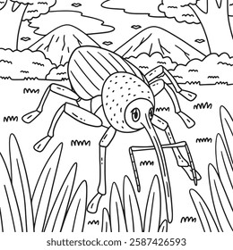 Insect Weevil Animal Coloring Page for Kids 