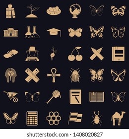Insect wing icons set. Simple style of 36 insect wing vector icons for web for any design