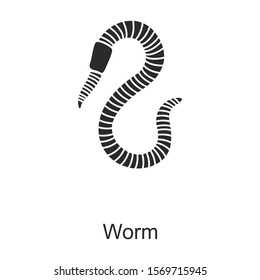 Insect worm vector icon.Black vector icon isolated on white background insect worm.