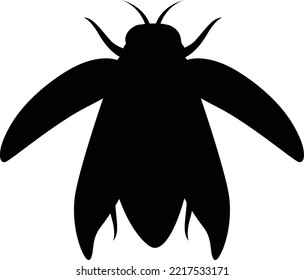 Insecta bug sihouette vector art and illustration