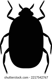 Insecta bug sihouette vector art and illustration