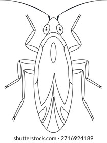 Insecto insecto Silueta Insecto Insecto Animal aislado para colorear Página
