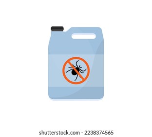 Insecticide 5L Canister, pest control, insecticide logo design. Pest control, insect, chemical poison equipment. Insect extermination disinfection chemicals vector design and illustration.
 svg