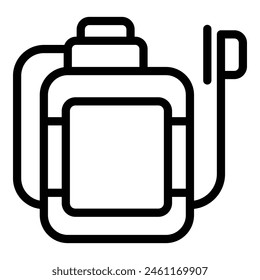 Insecticide applicator icon outline vector. Crops protection equipment. Gardening sanitary sprayer