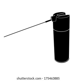 Insecticide can silhouette vector 