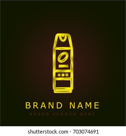 Insecticide golden metallic logo
