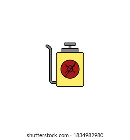 Insecticide icon. Farm and agriculture icon. Simple, flat, outline, color.