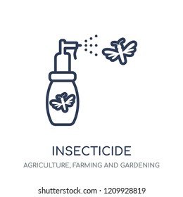 Insecticide icon. Insecticide linear symbol design from Agriculture, Farming and Gardening collection. Simple outline element vector illustration on white background.