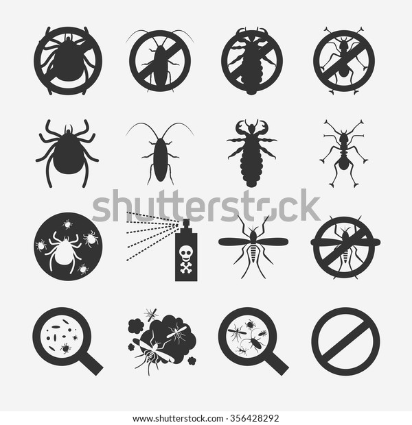 Insecticide Icon Set Stock Vector (Royalty Free) 356428292