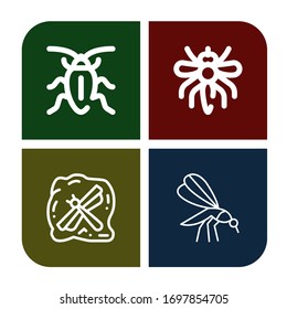 insecticide icon set. Collection of Cockroach, Mosquito, Insect icons