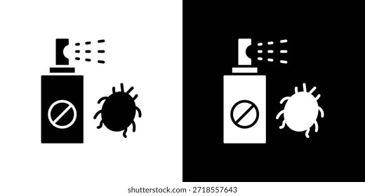 Ilustração de vetor de ícone de inseticida - ícones de vetor de estilo preto de alta qualidade