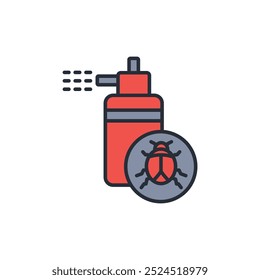insecticide icon. vector.Editable stroke.linear style sign for use web design,logo.Symbol illustration.