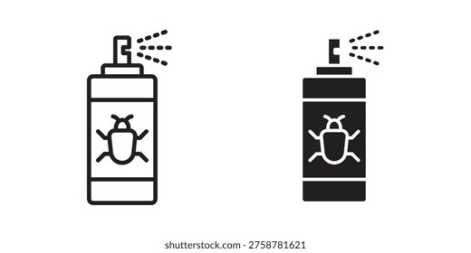 Insecticide icons. Black and White Vector Icons. can be used web and mobile