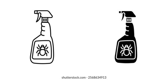 Insecticide icons in outline and fill. vector illustration for ui.