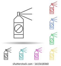 insecticide multi color style icon. Simple thin line, outline vector of pest control and insect icons for ui and ux, website or mobile application