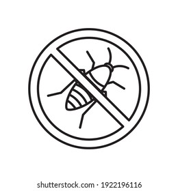 Insecticide, simple gardening icon in trendy line style isolated on white background for web apps and mobile concept. Vector Illustration EPS10
